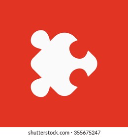 The puzzle icon. Jigsaw and toy symbol. Flat Vector illustration