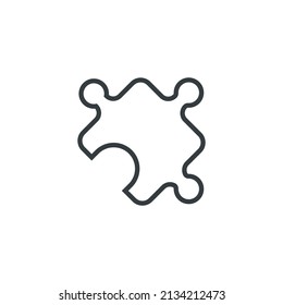 Puzzle-Symbol, Zeilensymbol, Vektorgrafik