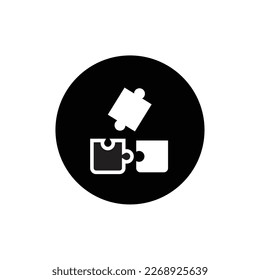 Puzzle Icon Logo Design Element. Can Be Used For Puzzle, Solution, Partnership Design Concept.