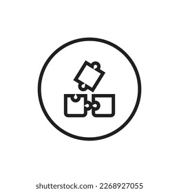 Elemento de diseño del logotipo del icono del rompecabezas. Se Puede Utilizar Para El Concepto De Rompecabezas, Solución Y Diseño De Asociaciones.