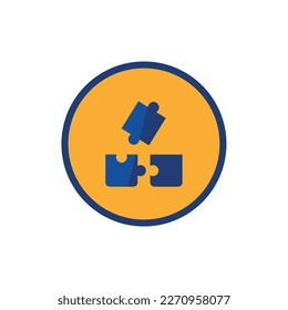 Elemento de diseño del logotipo del icono del rompecabezas. Se Puede Utilizar Para El Concepto De Rompecabezas, Solución Y Diseño De Asociaciones.