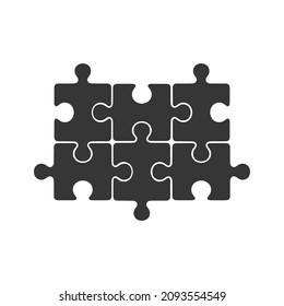 Puzzle Icon. Logo Design. Vector Illustration