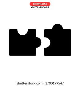 puzzle icon or logo isolated sign symbol vector illustration - high quality black style vector icons
