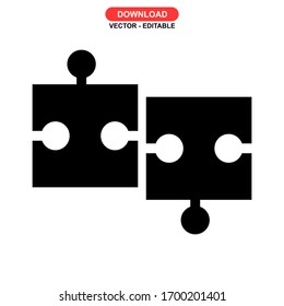 puzzle icon or logo isolated sign symbol vector illustration - high quality black style vector icons

