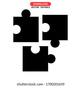 puzzle icon or logo isolated sign symbol vector illustration - high quality black style vector icons
