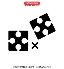 puzzle icon or logo isolated sign symbol vector illustration - high quality black style vector icons
