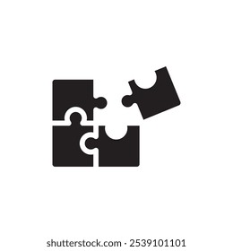 Puzzle icon logo sign set vector outline