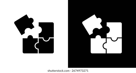 Ícone de quebra- cabeça logotipo. símbolos gráficos simples