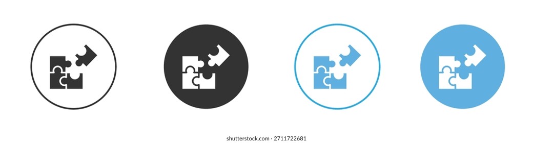 Conjunto de diseño de Plantilla de logotipo de icono de rompecabezas