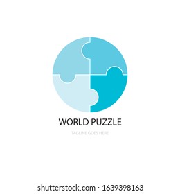 puzzle icon logo vector design