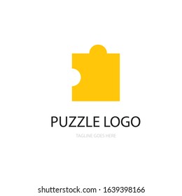 puzzle icon logo vector design