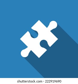 puzzle icon with long shadow