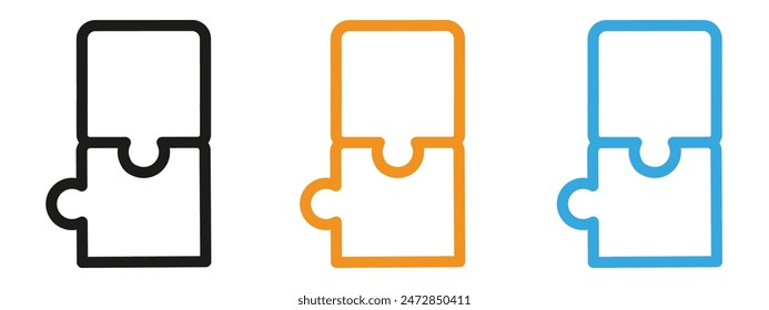 Puzzle icon mark in filled style