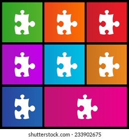 Puzzle icon. Metro style