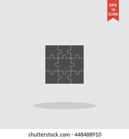 Puzzle Icon. Modern design flat style EPS