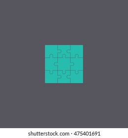 Puzzle Icon. Modern design flat style EPS