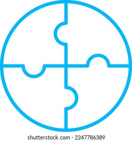 icono del rompecabezas. Icono moderno en estilo plano. Ilustración vectorial con tema de negocios. Icono de esquema detallado