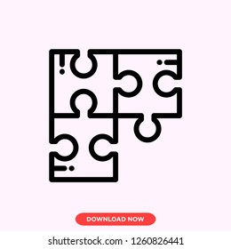 Puzzle icon modern vector style