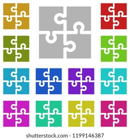 puzzle icon in multi color style. Simple glyph vector of education set for UI and UX, website or mobile application