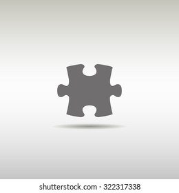 puzzle icon on gray background