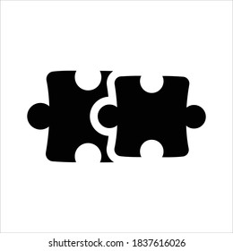 Puzzle-Symbol auf weißem Hintergrund