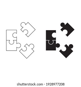 Puzzle Icon on white background