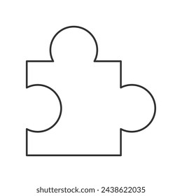 Puzzle-Symbol auf weißem Hintergrund