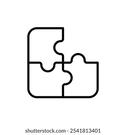 Puzzle icon Outline vector for web ui