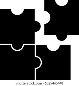 Puzzle Icon, Puzzle Piece Icon Vector Art Illustration