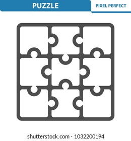 Puzzle Icon. Professional, pixel perfect icons optimized for both large and small resolutions. EPS 8 format. 12x size for preview.