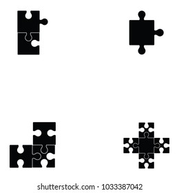 puzzle icon set
