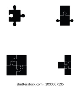 puzzle icon set