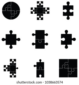 puzzle icon set