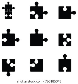 puzzle icon set