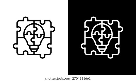 Puzzle With Icon Set Design