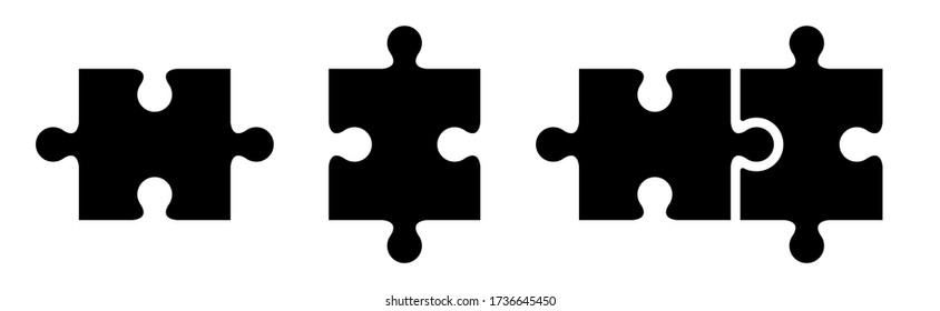 Puzzle icon set design. Puzzle symbol collection icon. Jigsaw puzzle or autism puzzle piece symbo.Vector illustration.