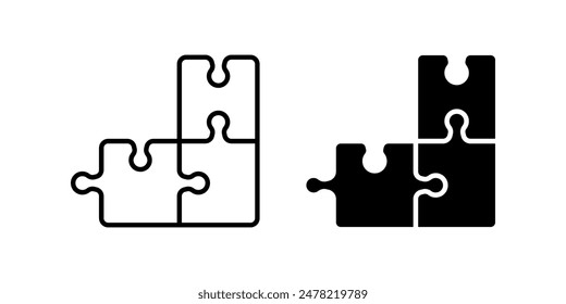 Puzzle icon set. for mobile concept and web design. vector illustration