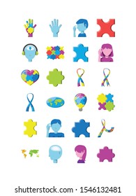 puzzle icon set pack, High Quality variety symbols Vector illustration