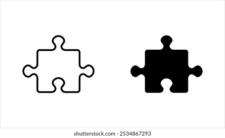 Puzzle icon set. Teamwork symbol, jigsaw puzzle icon for website, ui, app. vector illustration on white background
