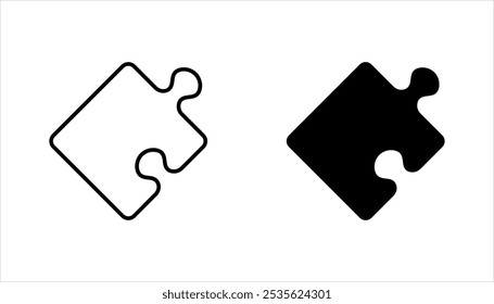 Conjunto de iconos de puzzle. Símbolo del trabajo en equipo, icono del rompecabezas para el Sitio web, ui, App. Ilustración vectorial en el fondo blanco