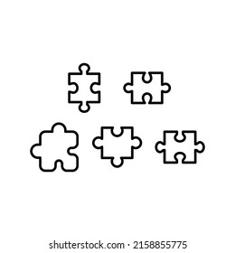 Puzzle Icon Set Vector Symbol Design Illustration