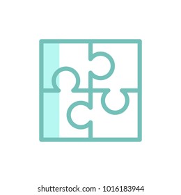puzzle icon. shady style vector