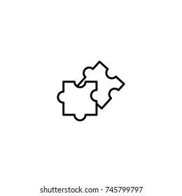 puzzle icon. sign design