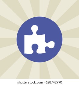 puzzle icon. sign design. background