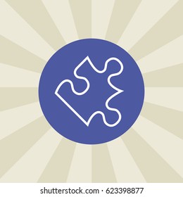 puzzle icon. sign design. gradient background