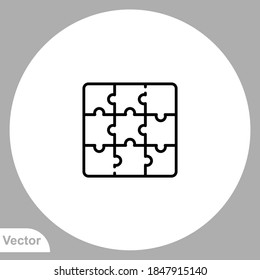 Puzzle icon sign vector,Symbol, logo illustration for web and mobile