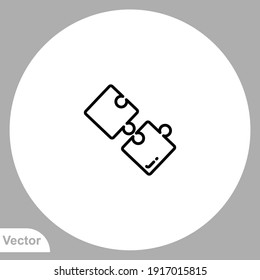 Puzzle icon sign vector,Symbol, logo illustration for web and mobile