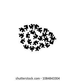 Puzzle icon. Simple element illustration. Puzzle symbol design from mess collection. Can be used in web and mobile on white background