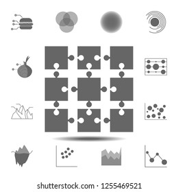 Puzzle icon. Simple glyph vector element of charts and diagrams set icons for UI and UX, website or mobile application