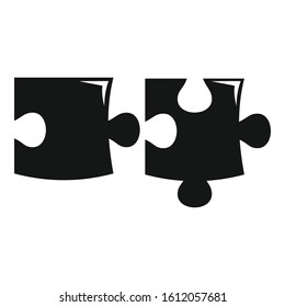Puzzle icon. Simple illustration of puzzle vector icon for web design isolated on white background